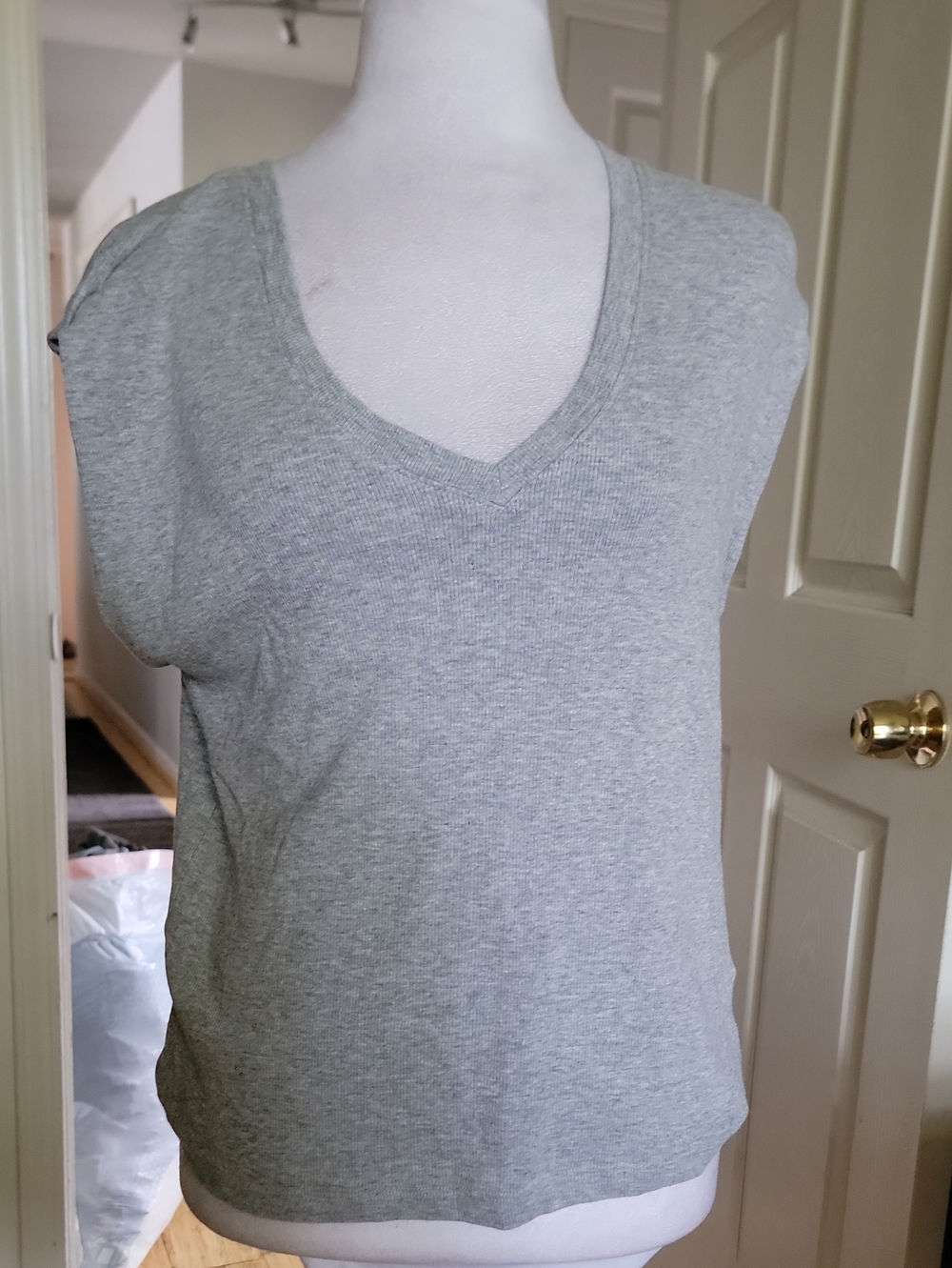 Michael Stars Light Grey V-Neck Tank Top
